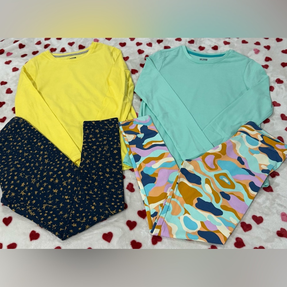 Spotted Zebra LS Tops, Matching Spotted Zebra & Amazon Essential leggings New